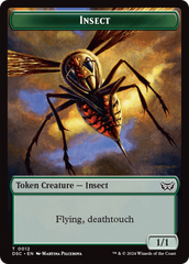 Insect (0012) // Spider Double-Sided Token [Duskmourn: House of Horror Commander Tokens] | Yard's Games Ltd