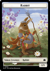 Rabbit // Flowerfoot Swordmaster Double-Sided Token [Bloomburrow Tokens] | Yard's Games Ltd