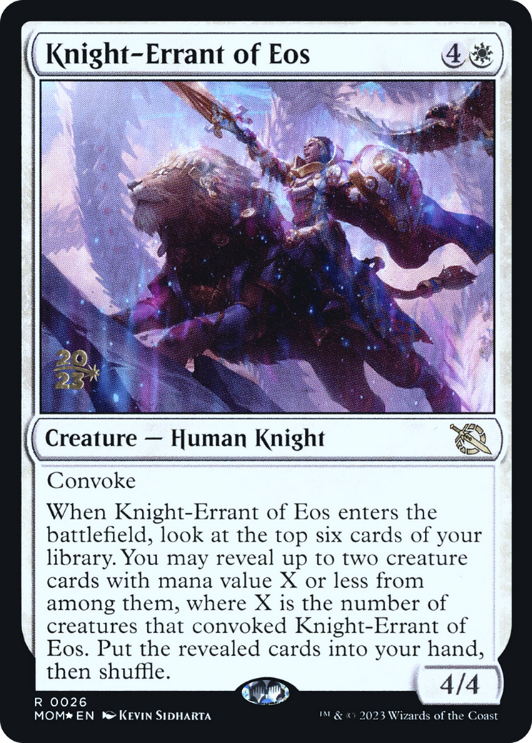 Knight-Errant of Eos [March of the Machine Prerelease Promos] | Yard's Games Ltd