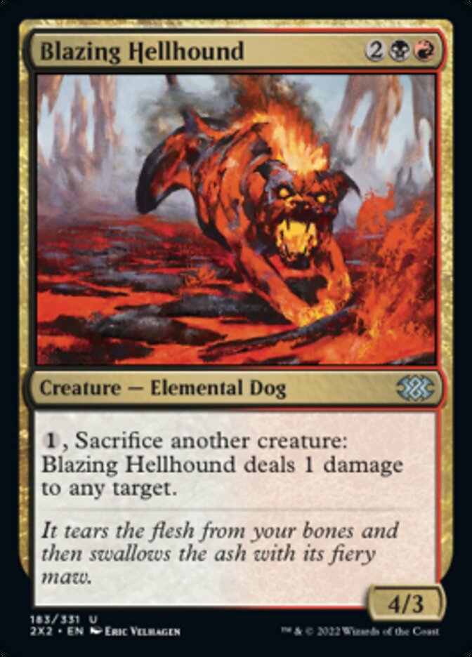 Blazing Hellhound [Double Masters 2022] | Yard's Games Ltd