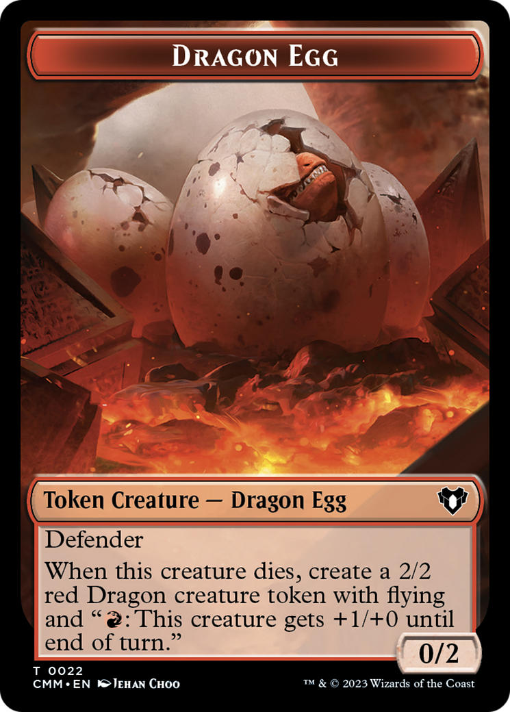 Dragon Egg Token [Commander Masters Tokens] | Yard's Games Ltd