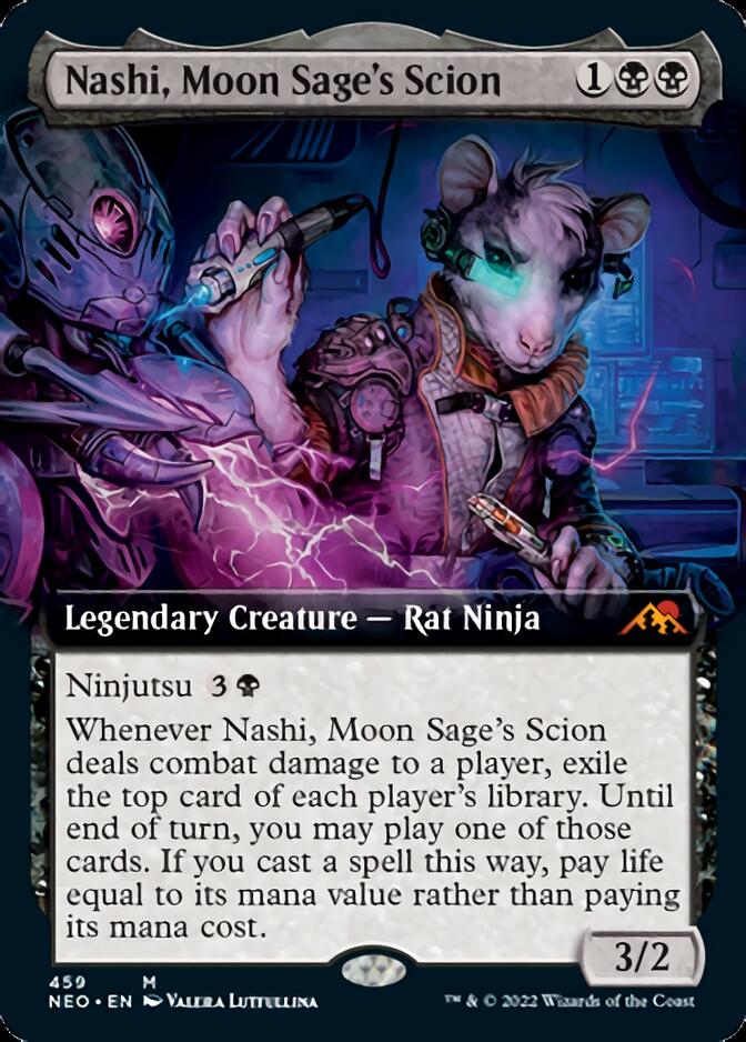 Nashi, Moon Sage's Scion (Extended Art) [Kamigawa: Neon Dynasty] | Yard's Games Ltd