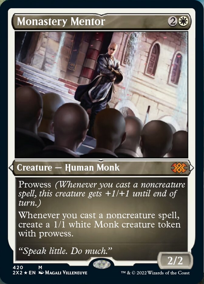 Monastery Mentor (Foil Etched) [Double Masters 2022] | Yard's Games Ltd