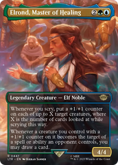 Elrond, Master of Healing (Borderless Alternate Art) [The Lord of the Rings: Tales of Middle-Earth] | Yard's Games Ltd