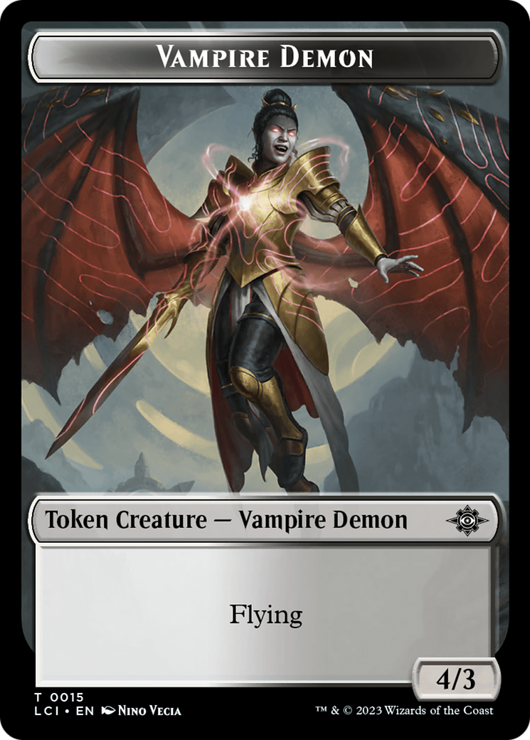 Vampire (0004) // Vampire Demon Double-Sided Token [The Lost Caverns of Ixalan Commander Tokens] | Yard's Games Ltd