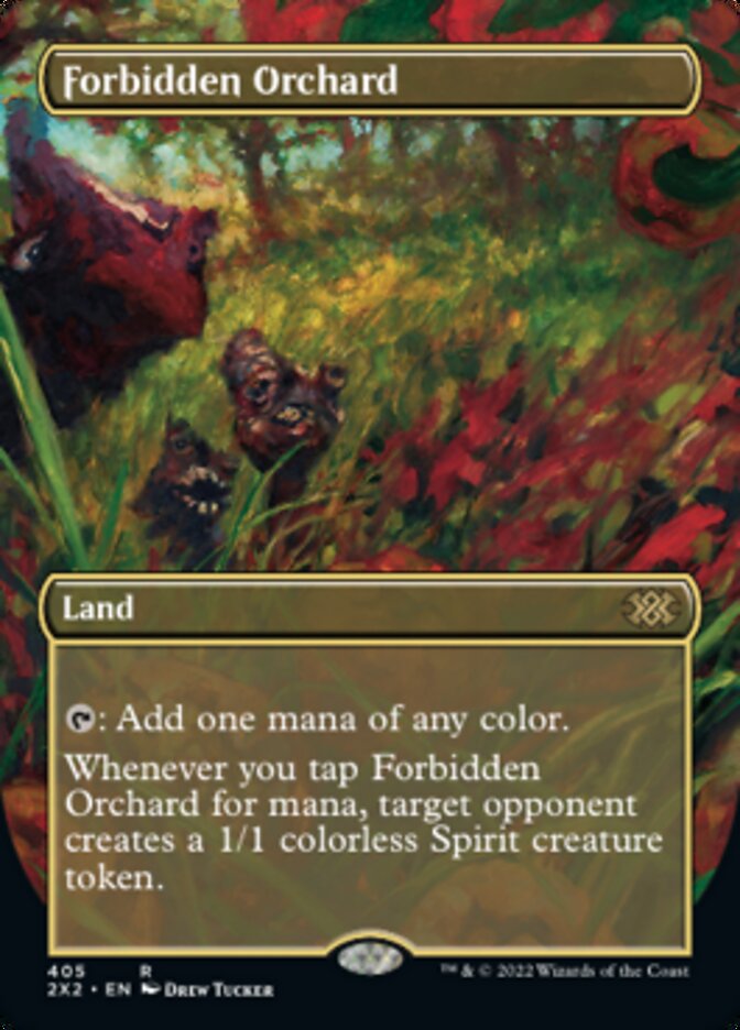 Forbidden Orchard (Borderless Alternate Art) [Double Masters 2022] | Yard's Games Ltd