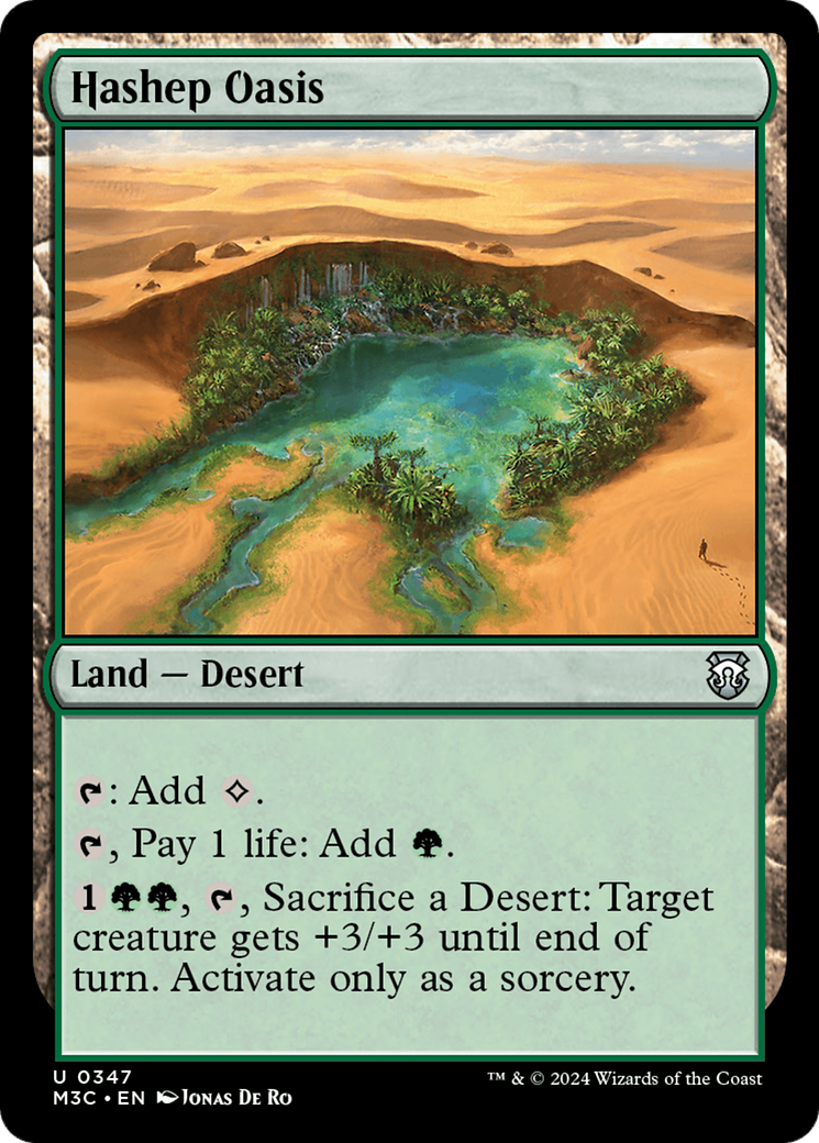 Hashep Oasis (Ripple Foil) [Modern Horizons 3 Commander] | Yard's Games Ltd