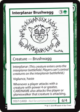 Interplanar Brushwagg (2021 Edition) [Mystery Booster Playtest Cards] | Yard's Games Ltd