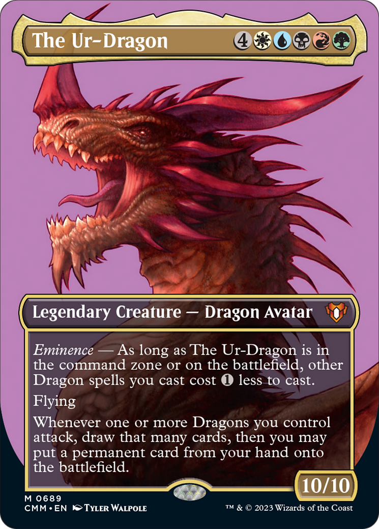 The Ur-Dragon (Borderless Profile) [Commander Masters] | Yard's Games Ltd