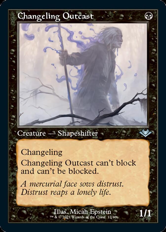 Changeling Outcast (Retro Foil Etched) [Modern Horizons] | Yard's Games Ltd