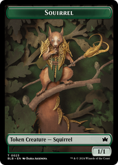 Squirrel // Darkstar Augur Double-Sided Token [Bloomburrow Tokens] | Yard's Games Ltd