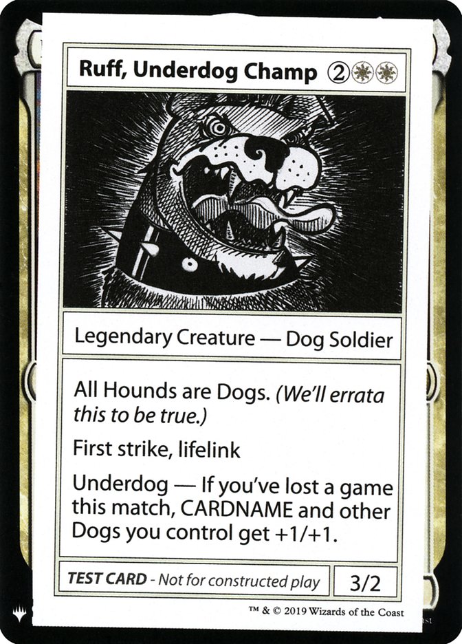 Ruff, Underdog Champ [Mystery Booster Playtest Cards] | Yard's Games Ltd