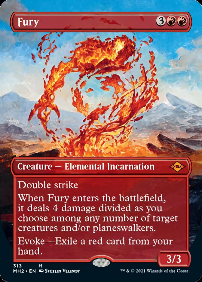 Fury (Borderless Alternate Art) [Modern Horizons 2] | Yard's Games Ltd