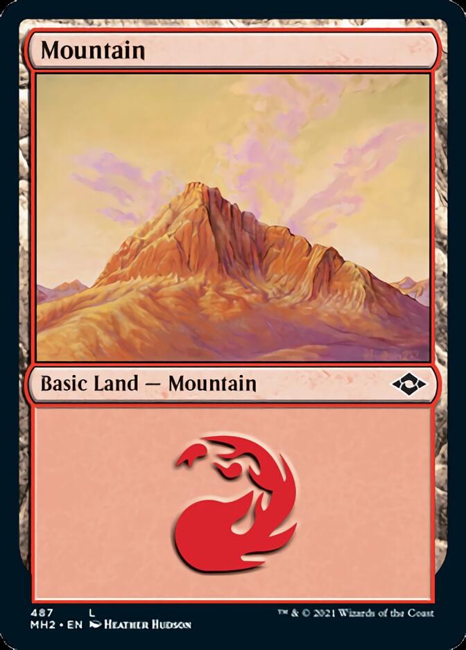 Mountain (487) (Foil Etched) [Modern Horizons 2] | Yard's Games Ltd