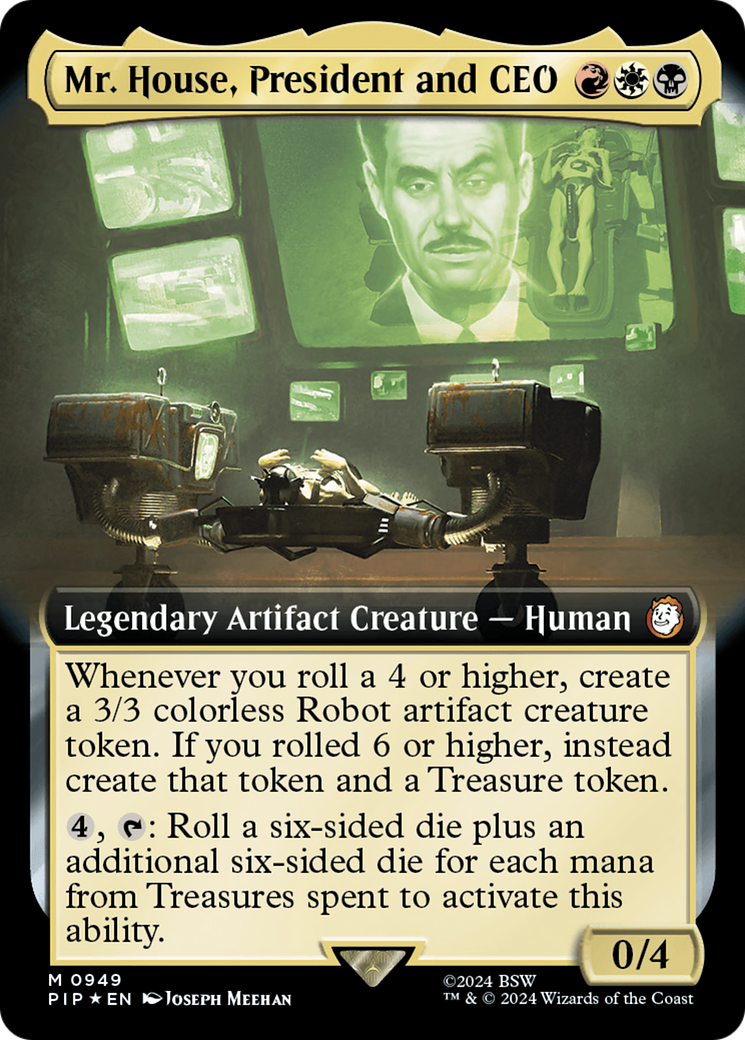 Mr. House, President and CEO (Extended Art) (Surge Foil) [Fallout] | Yard's Games Ltd