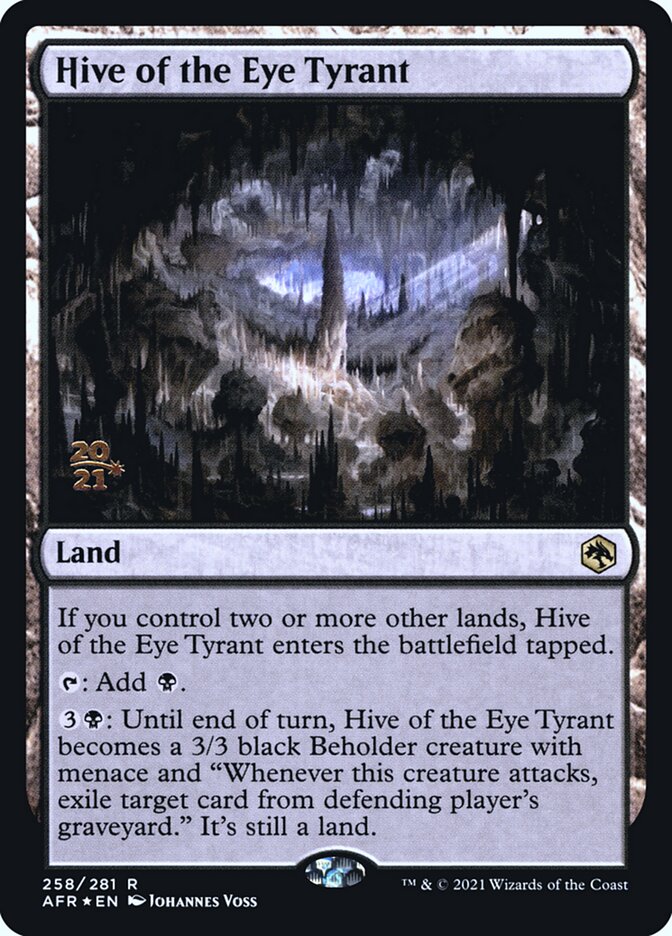 Hive of the Eye Tyrant [Dungeons & Dragons: Adventures in the Forgotten Realms Prerelease Promos] | Yard's Games Ltd