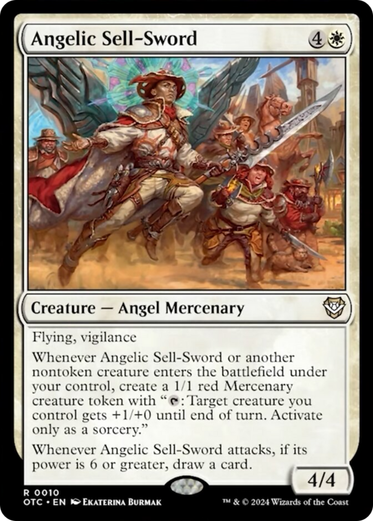 Angelic Sell-Sword [Outlaws of Thunder Junction Commander] | Yard's Games Ltd