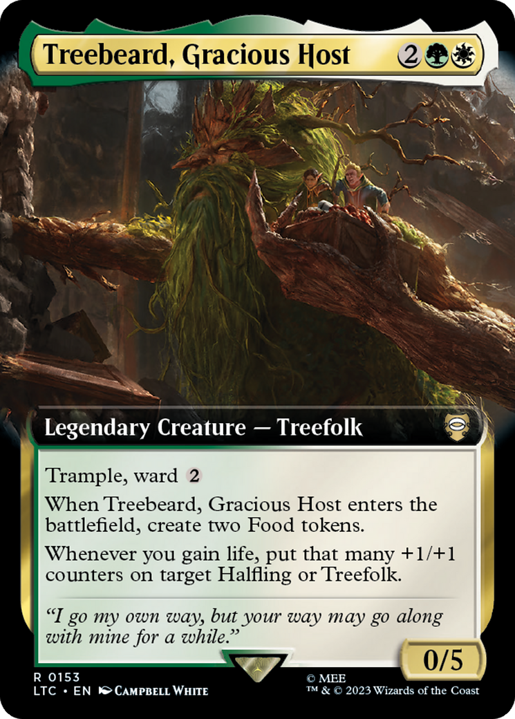 Treebeard, Gracious Host (Extended Art) [The Lord of the Rings: Tales of Middle-Earth Commander] | Yard's Games Ltd