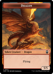 Dragon // Treasure Double-Sided Token [Modern Horizons 3 Commander Tokens] | Yard's Games Ltd