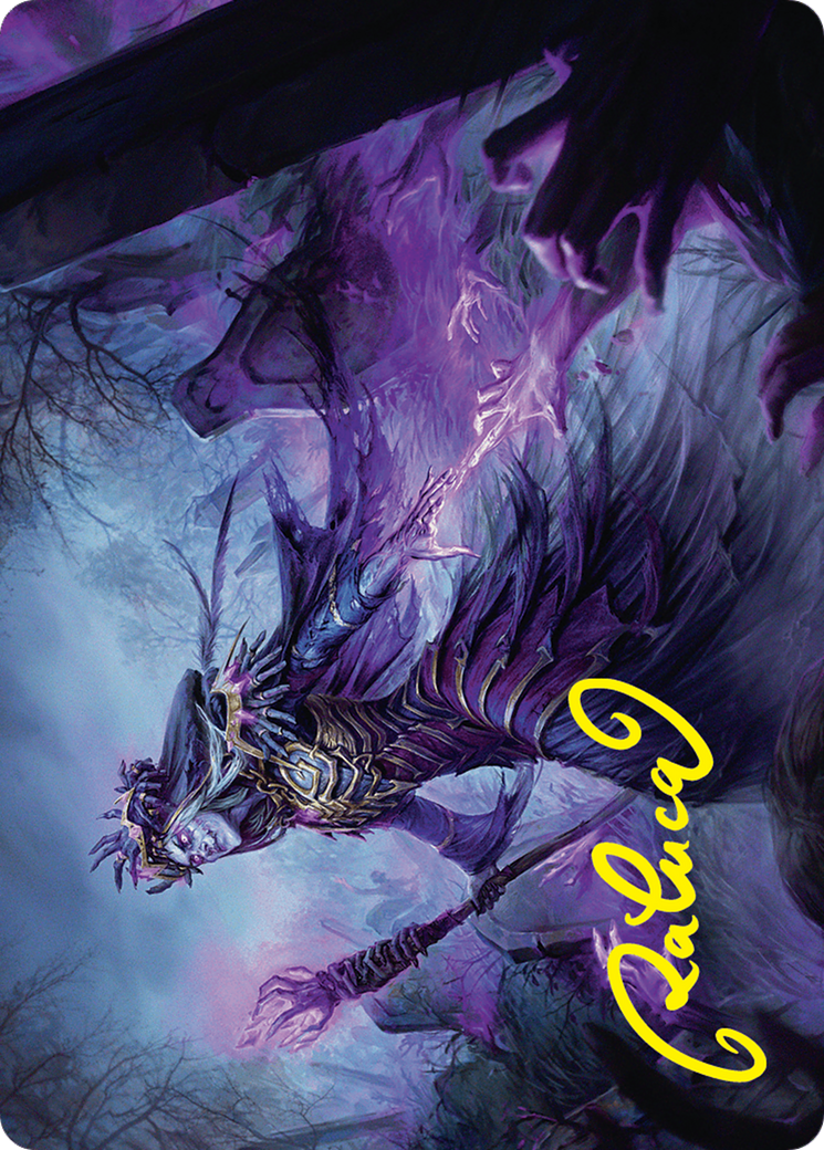 Zul Ashur, Lich Lord Art Card (10/54) (Gold-Stamped Signature) [Foundations Art Series] | Yard's Games Ltd