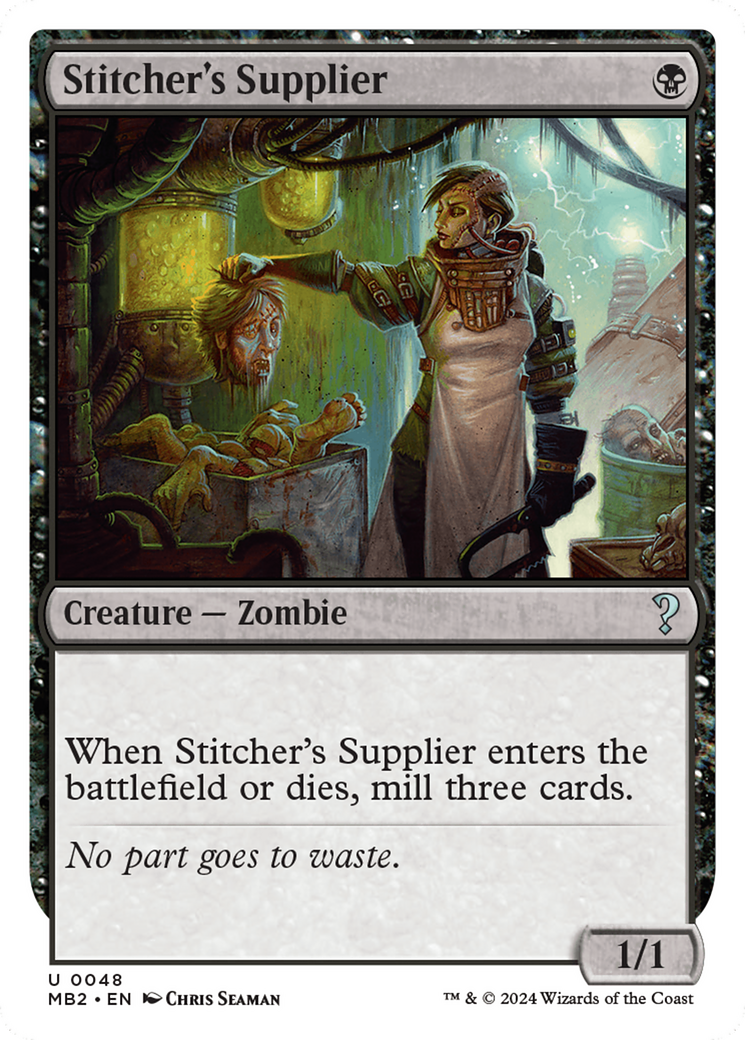 Stitcher's Supplier (White Border) [Mystery Booster 2] | Yard's Games Ltd