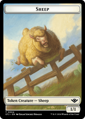 Sheep // Plot Double-Sided Token [Outlaws of Thunder Junction Tokens] | Yard's Games Ltd