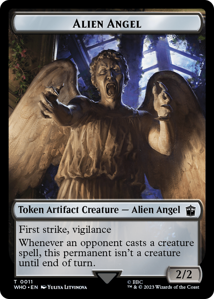 Alien Angel // Clue (0023) Double-Sided Token [Doctor Who Tokens] | Yard's Games Ltd