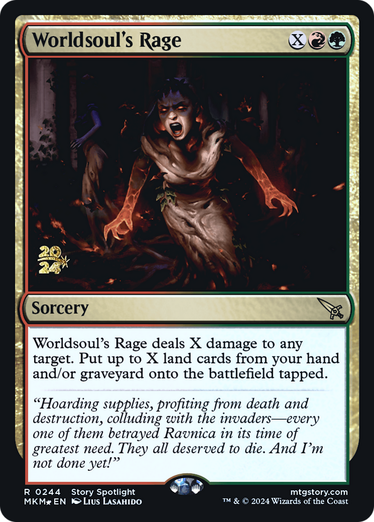 Worldsoul's Rage [Murders at Karlov Manor Prerelease Promos] | Yard's Games Ltd