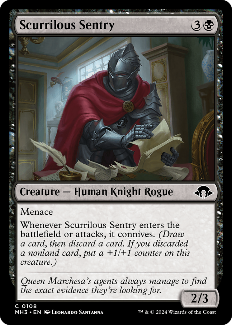 Scurrilous Sentry [Modern Horizons 3] | Yard's Games Ltd