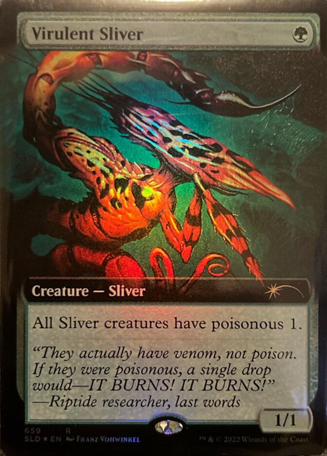 Virulent Sliver (Extended Art) [Secret Lair Drop Promos] | Yard's Games Ltd