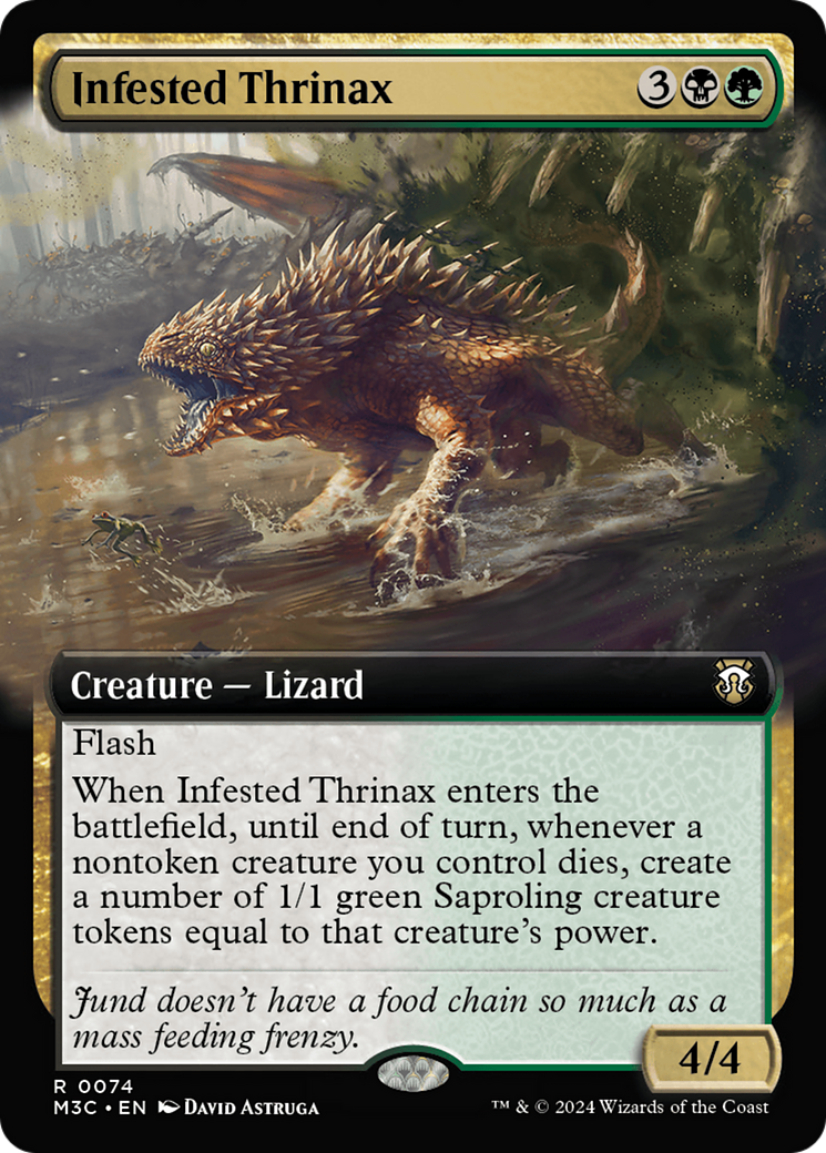 Infested Thrinax (Extended Art) (Ripple Foil) [Modern Horizons 3 Commander] | Yard's Games Ltd