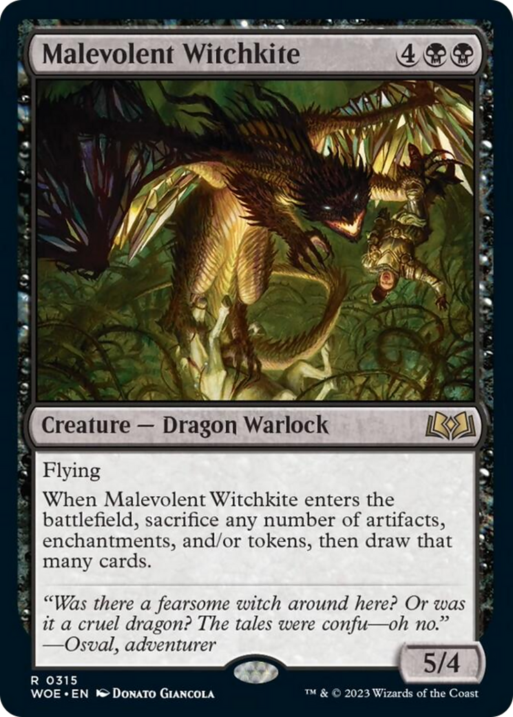 Malevolent Witchkite [Wilds of Eldraine] | Yard's Games Ltd