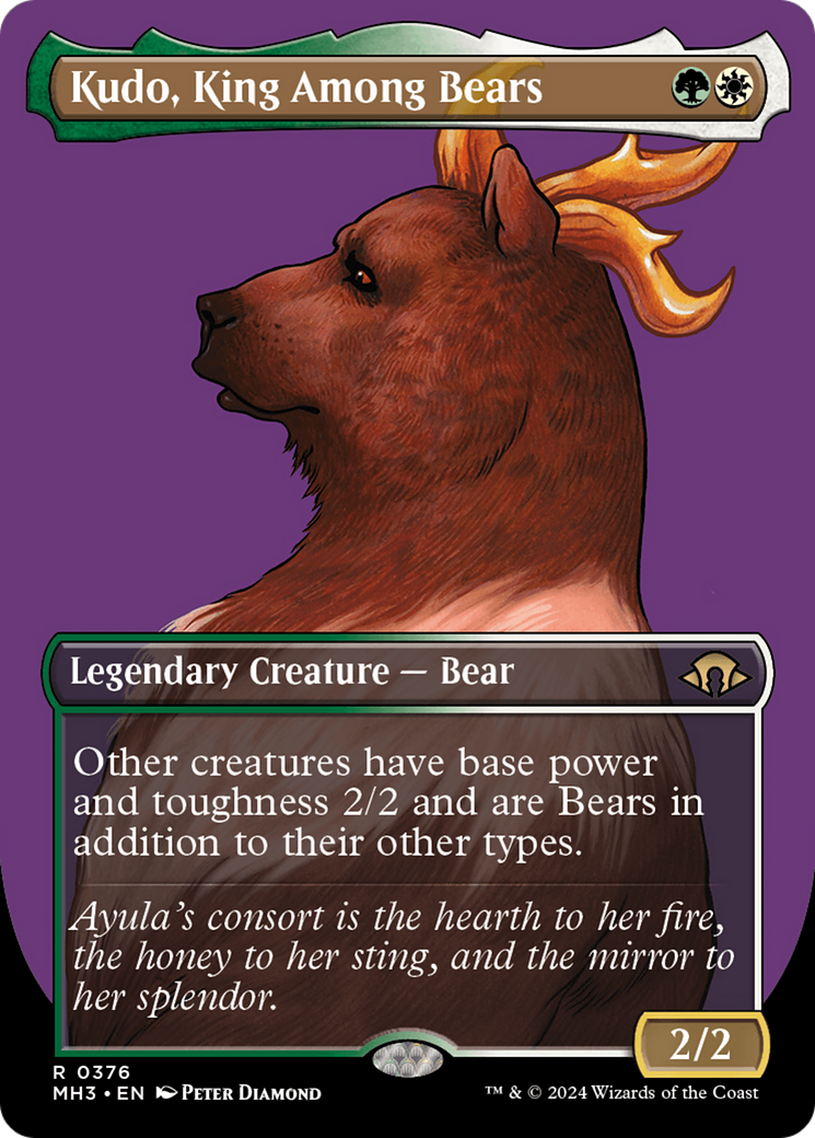 Kudo, King Among Bears (Borderless) [Modern Horizons 3] | Yard's Games Ltd