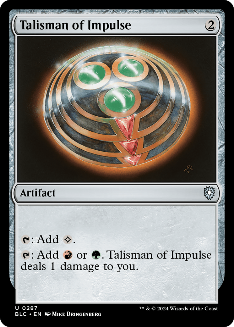 Talisman of Impulse [Bloomburrow Commander] | Yard's Games Ltd