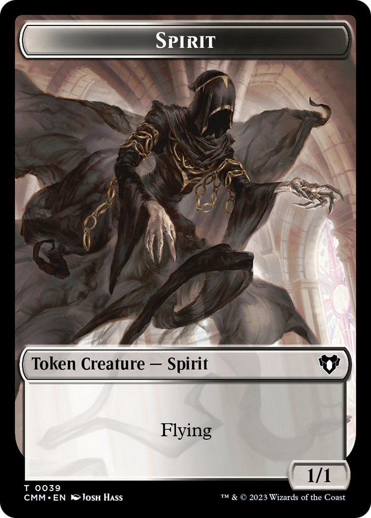 Spirit Token (39) [Commander Masters Tokens] | Yard's Games Ltd