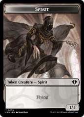 Spirit (0039) // Knight Double-Sided Token [Commander Masters Tokens] | Yard's Games Ltd