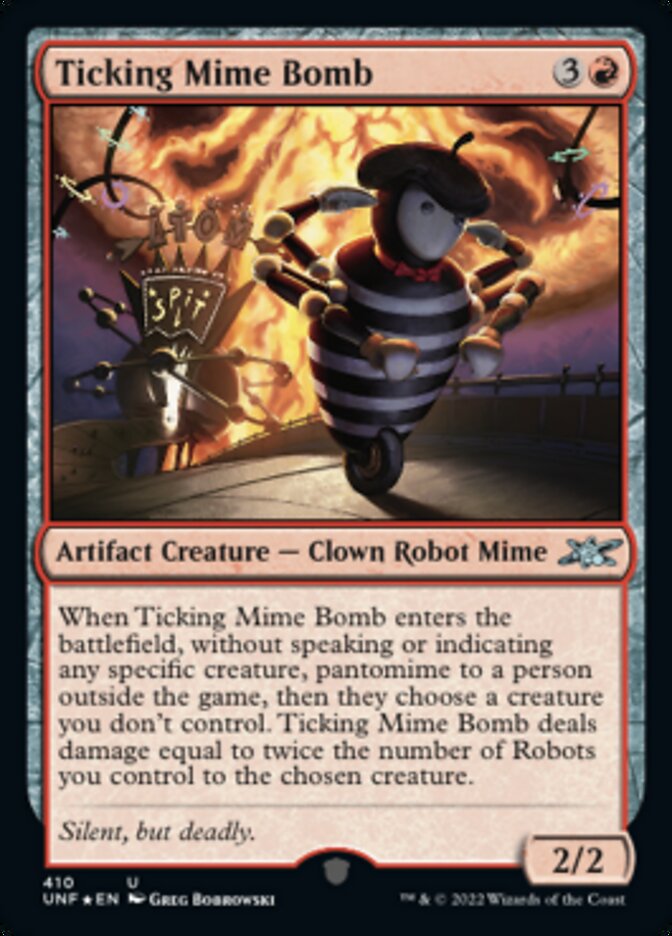 Ticking Mime Bomb (Galaxy Foil) [Unfinity] | Yard's Games Ltd