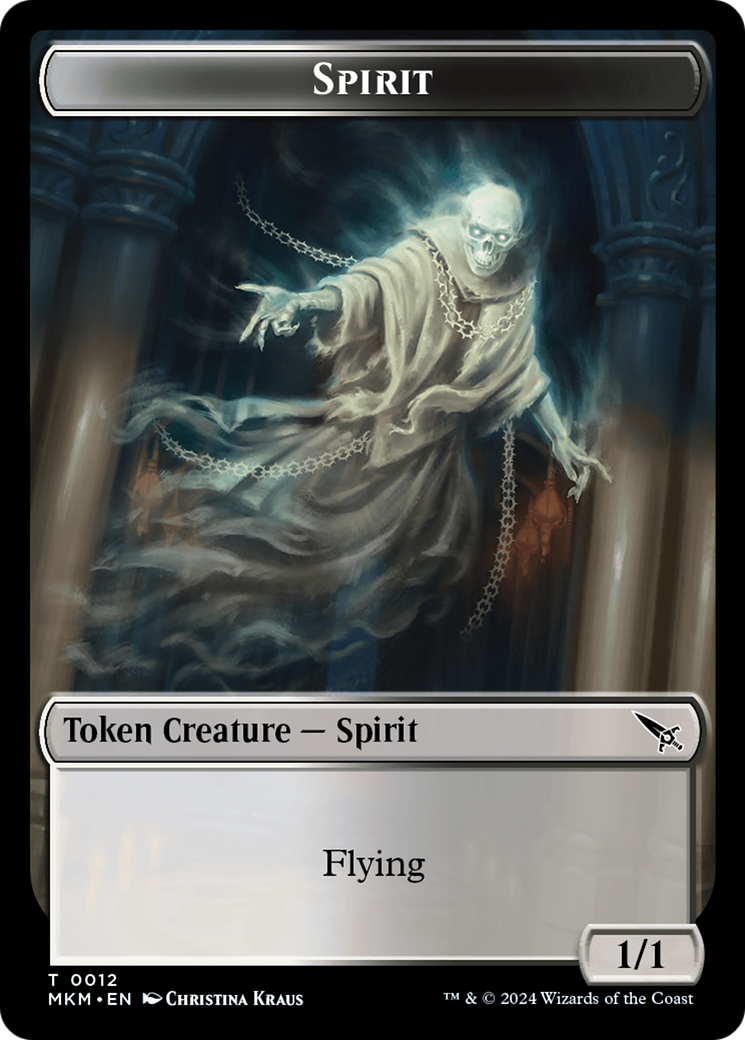 Spirit Token [Murders at Karlov Manor Tokens] | Yard's Games Ltd