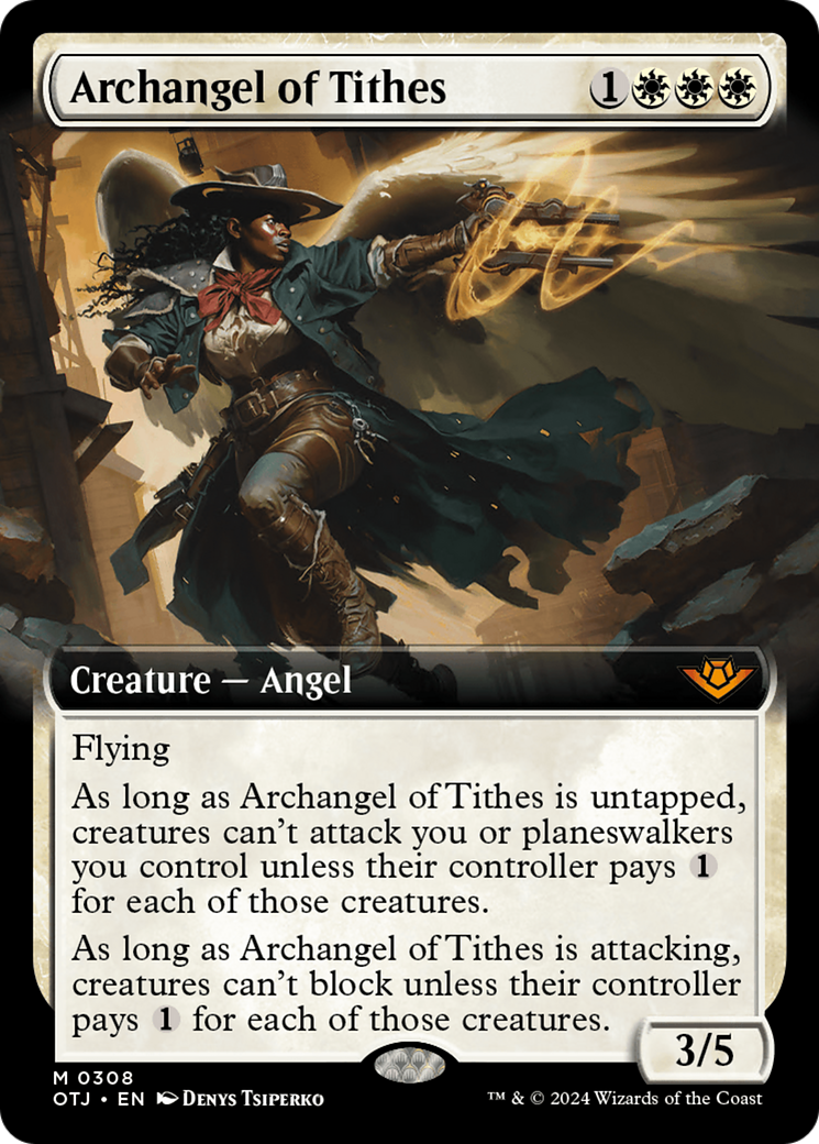 Archangel of Tithes (Extended Art) [Outlaws of Thunder Junction] | Yard's Games Ltd