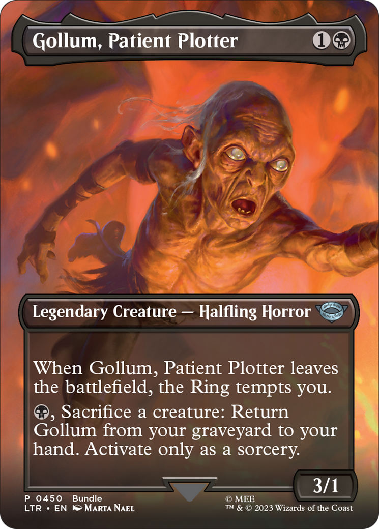 Gollum, Patient Plotter (Borderless Alternate Art) [The Lord of the Rings: Tales of Middle-Earth] | Yard's Games Ltd