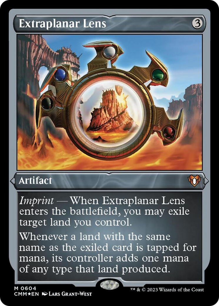 Extraplanar Lens (Foil Etched) [Commander Masters] | Yard's Games Ltd