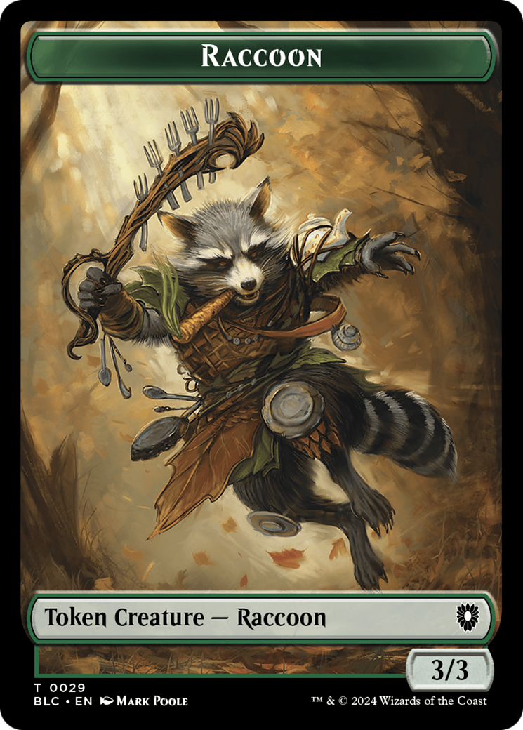 Rat // Raccoon Double-Sided Token [Bloomburrow Commander Tokens] | Yard's Games Ltd