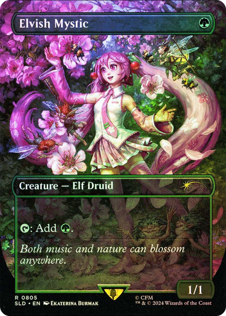 Elvish Mystic (0805) (Rainbow Foil) [Secret Lair Drop Series] | Yard's Games Ltd