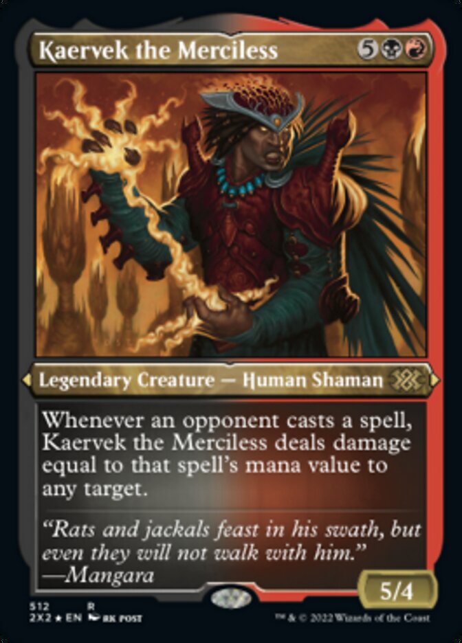 Kaervek the Merciless (Foil Etched) [Double Masters 2022] | Yard's Games Ltd