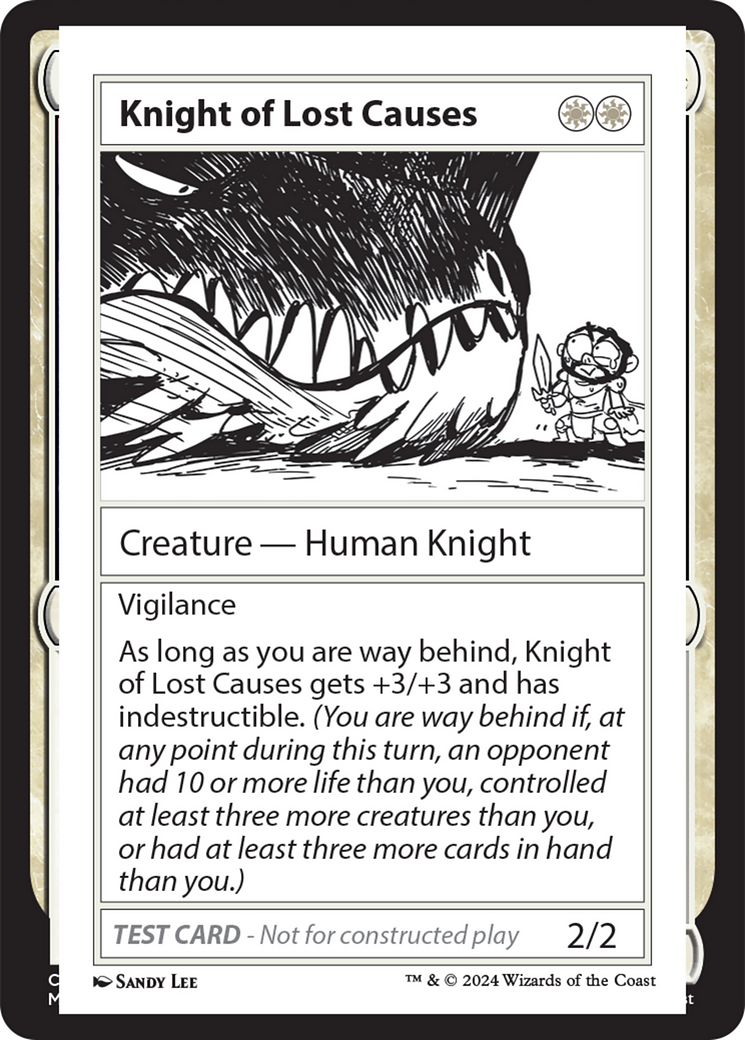 Knight of Lost Causes [Mystery Booster 2 Playtest Cards] | Yard's Games Ltd