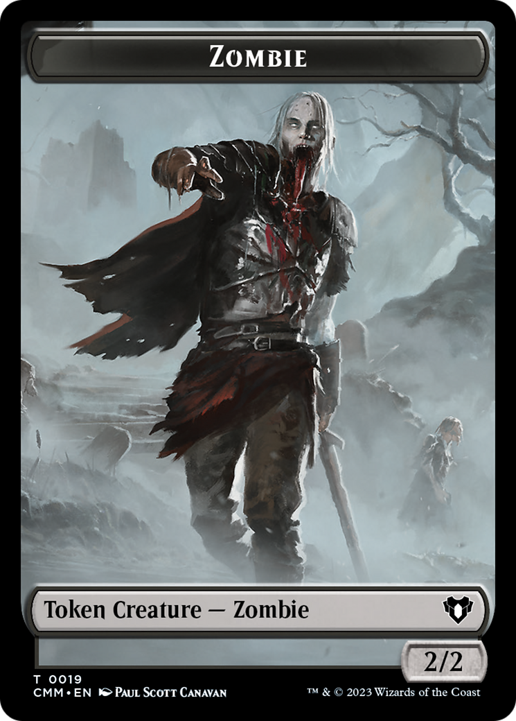 Zombie Token (19) [Commander Masters Tokens] | Yard's Games Ltd