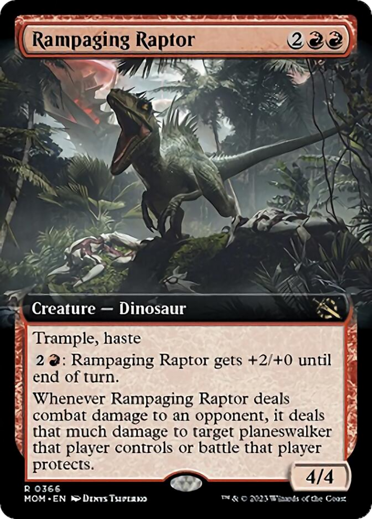 Rampaging Raptor (Extended Art) [March of the Machine] | Yard's Games Ltd