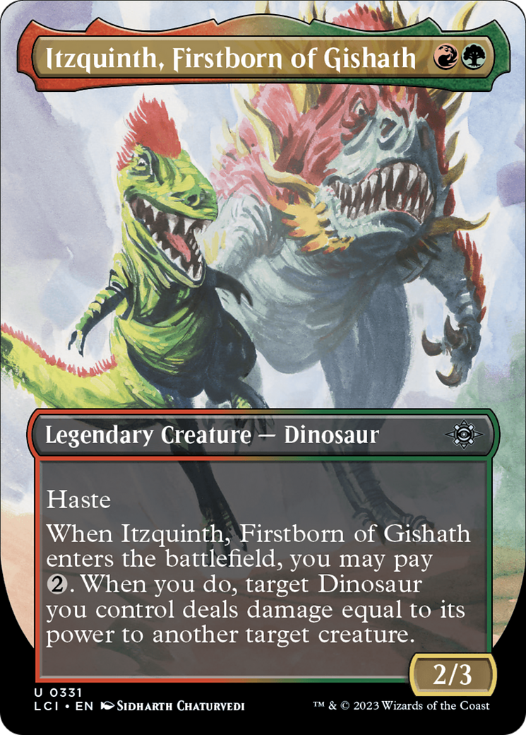 Itzquinth, Firstborn of Gishath (Borderless) [The Lost Caverns of Ixalan] | Yard's Games Ltd