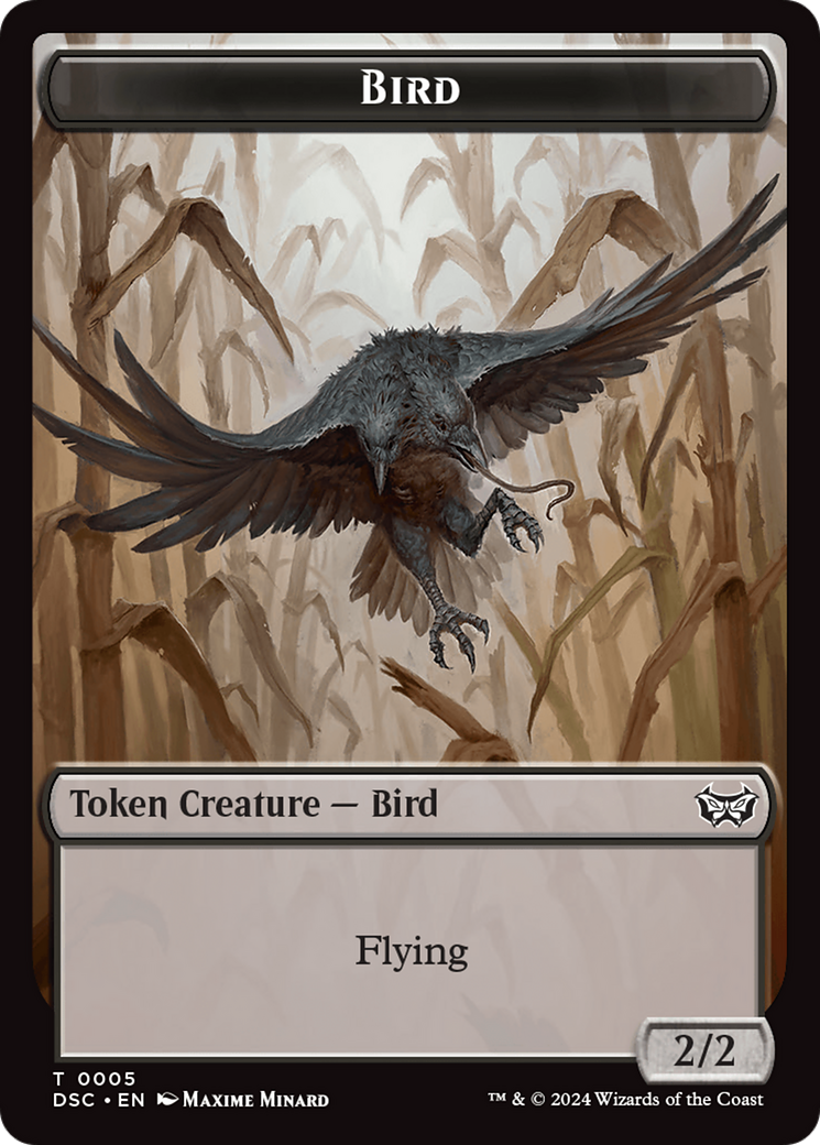 Elemental // Bird Double-Sided Token [Duskmourn: House of Horror Commander Tokens] | Yard's Games Ltd