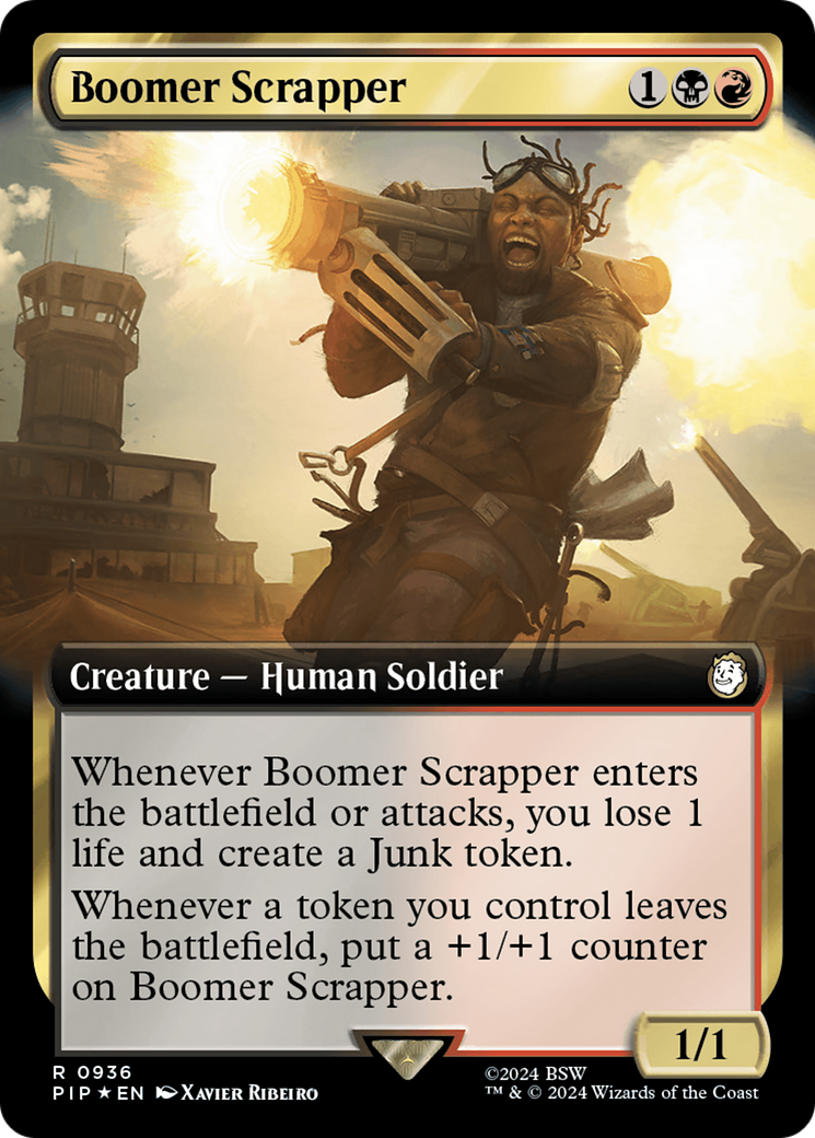 Boomer Scrapper (Extended Art) (Surge Foil) [Fallout] | Yard's Games Ltd